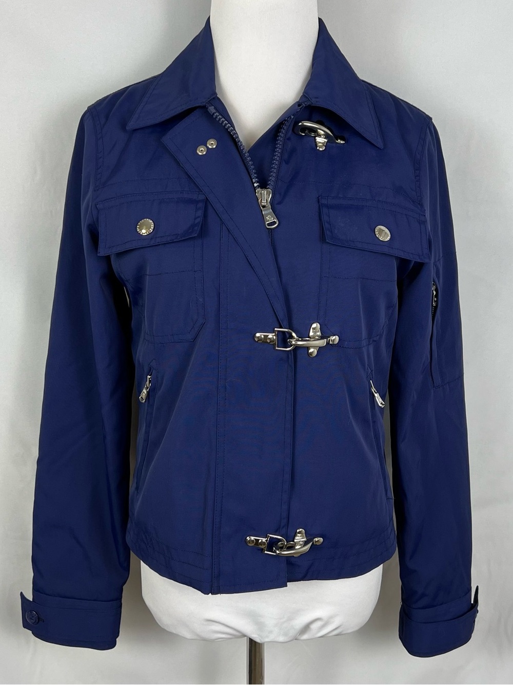 Ralph Lauren Navy Utility Jacket with Polished Toggle Hardware